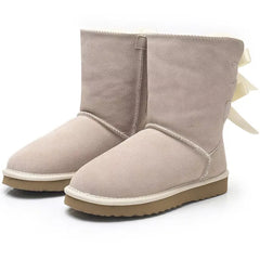Warm Plush Bow Snow Boots