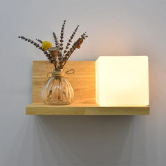 Wooden Lamp Led Creative Plant Pot Light Fixtures