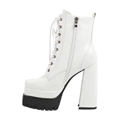 Chunky Platform Lace Up Boots