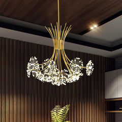 Crystal Bouquet Flower Hanging Ceiling Lamp