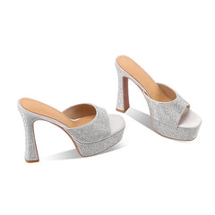 Rhinestone Platform Heels