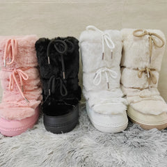 Middle Calf Lace-up Waterproof Snow Boots