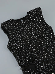 Sequin cutout sleeveless maxi dress detail