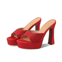 Rhinestone Platform Heels