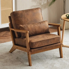 Chair Suede Upholstered Armchair