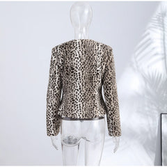 Faux Fur Spotted Print Jacket