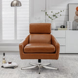 PU Leather Swivel Armchair for Living Room Bedroom Office