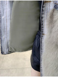 Fluffy Faux Fur Warm Parkas Patchwork Waterproof Jacket