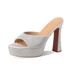 Rhinestone Platform Heels
