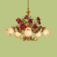 Retro Floral Countryside Chandelier