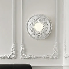 Close-up of a Parisian wall sconce highlighting its sleek metal frame and translucent milk white glass. D