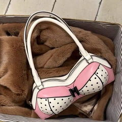 Polka dot shoulder bag