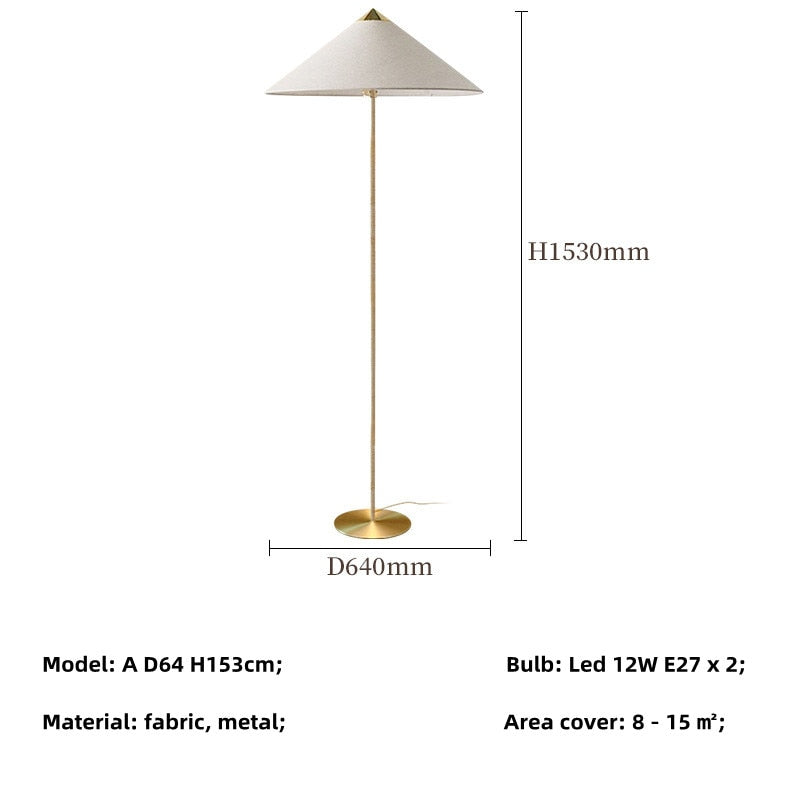 Rattan Led Floor Light Minimalist Lamp Fixtures