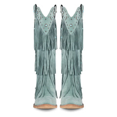 Fringe Pointed Toe Western Boots