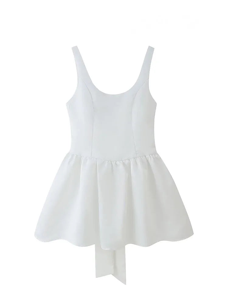 White dress with thin straps 