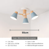 Solid Wood E27 Bulb Ceiling Lamp Bedroom Chandelier Lighting