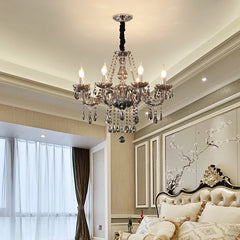 Smoke Gray Crystal Chandelier