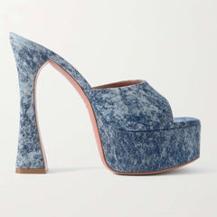 Platform Block Heel Mules