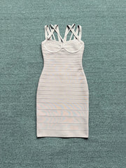 Strappy Neck Midi Bandage Dress