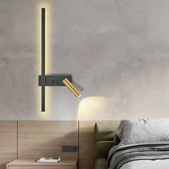 Background Wall Lamp For Black Minimalist Living room Sofa Background Golden Atelier