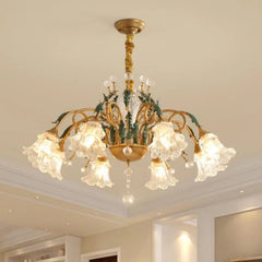 French Pastoral Dining Room Chandelier led candelabro Modern Glass Lighting Luxury Ceiling Chandeliers Crystal Living Room Lamps. Golden Atelier 4