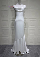 Satin Cowl Neck Open Back Maxi Dress