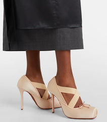 Satin Ballet Criss Cross High Heels