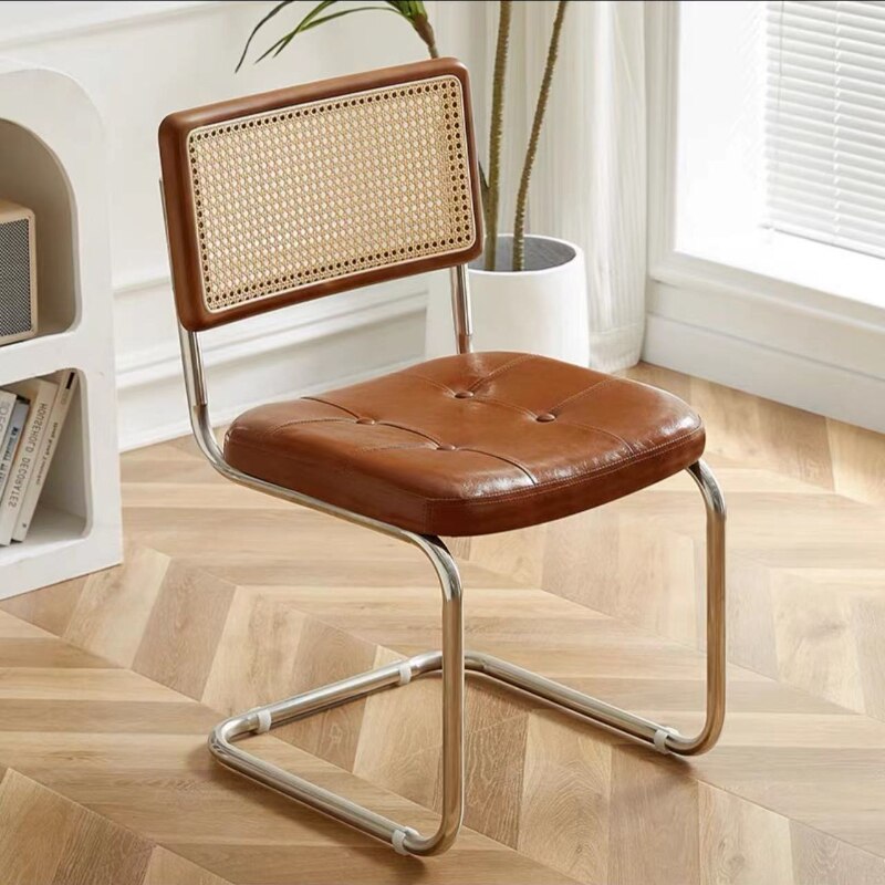 Modern Dining Room Metal Chair With Handrails