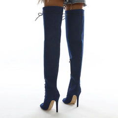 Over-the-knee T-tied Stiletto High Heels Boots