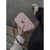 Contrast Color PU Leather Exquisite Daily Ladies Armpit Bag