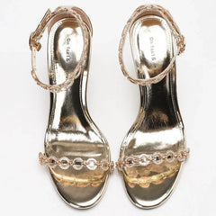 Crystal Chain Ankle Strap Stiletto Heels