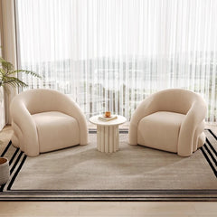 Scandinavian-style poltrona chair for bedroom or salon interiors