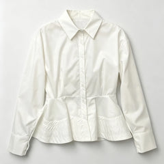 Peplum Button Down Shirt