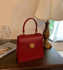 Structured Pu Top Handle Bag