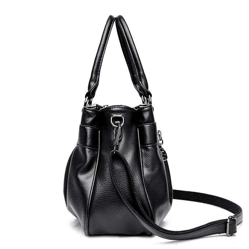 Women Crossbody PU Leather Silt Pocket Shoulder Bag