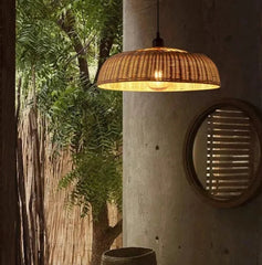 Handmade Natural Rattan Rustic Hanging Lights