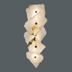 Natural Marble LED Wall Lamp Copper Lighting Sconce For Wall Decor Golden Atelier