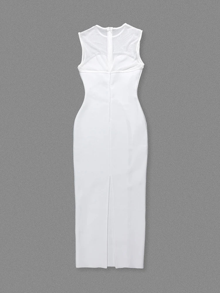 White dress on a gray background