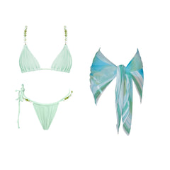 Gradient Bikini and Cover-Up Set
