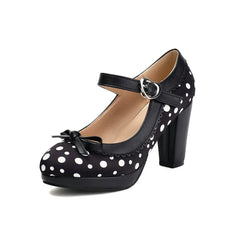 Polka Dot Mary Jane Heels