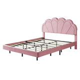 Queen Size Upholstered LED Platform Bed with Storage