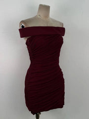Ruched Off-Shoulder Cutout Dress