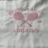 Beverly Hills 1984 Athletics Tennis Embroidered Canvas Tote Bag