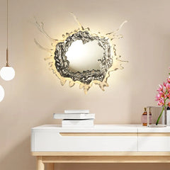 LED Stainless Steel Water Drop Mirror Wall Light