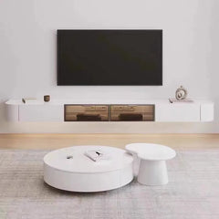 White Designer Wall TV Stands Console