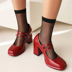 Straps Mary Janes High Heels Platform Shoes