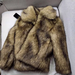 vintage-style faux fur outerwear
