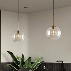 Clear Glass Hanging Ceiling Pendant Lights Fixtures . Golden Atelier  4