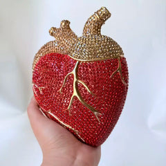Crystal Embellished Heart Shaped Bag