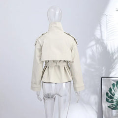 Belted Double Breasted Trench Coat